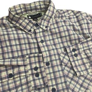 Alaskan Hardgear Vented Plaid Button-Down Shirt Men's XL Outdoor Work Fishing
